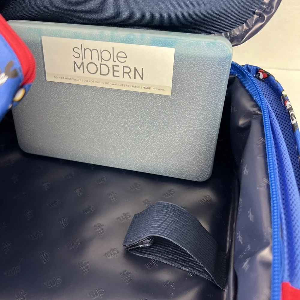 Disney Lunchbox Mickey Mouse‎ Simple Modern Hadley 2.0 4-Piece Set Blue A77